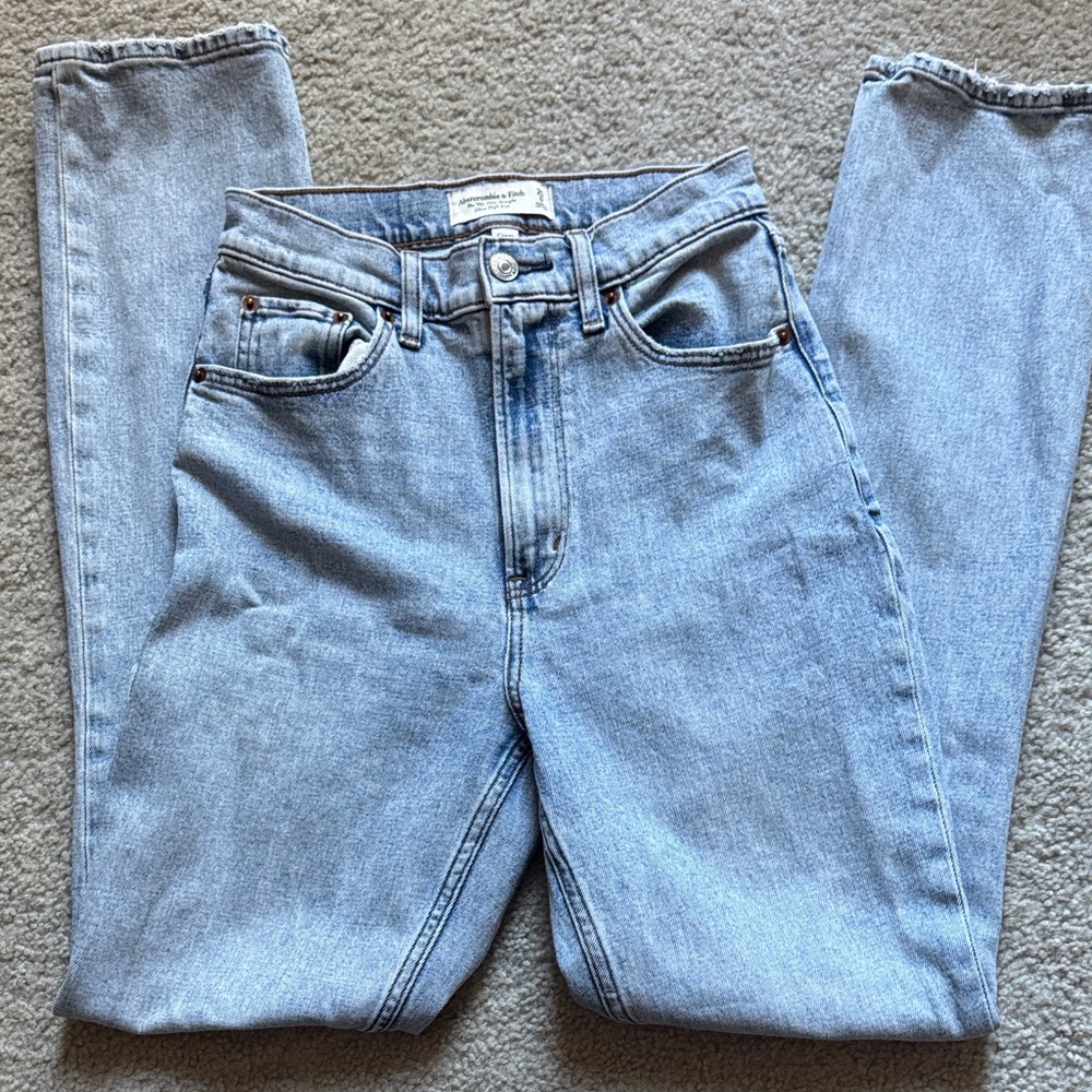 Abercrombie & Fitch High Rise Light Blue Jeans - Curve Love